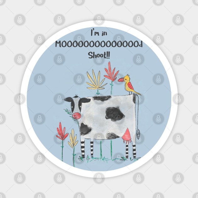 Animal Cow Cartoon Magnet by Guncha Kumar